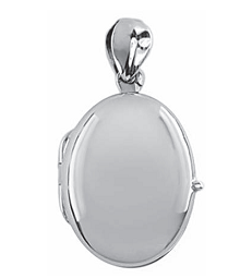 Sterling Silver Plain Memorial Locket