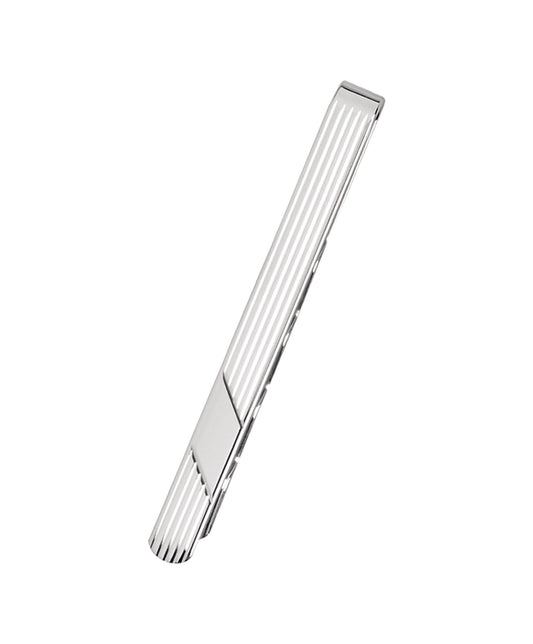 Sterling Silver Gents Lined Tie Bar