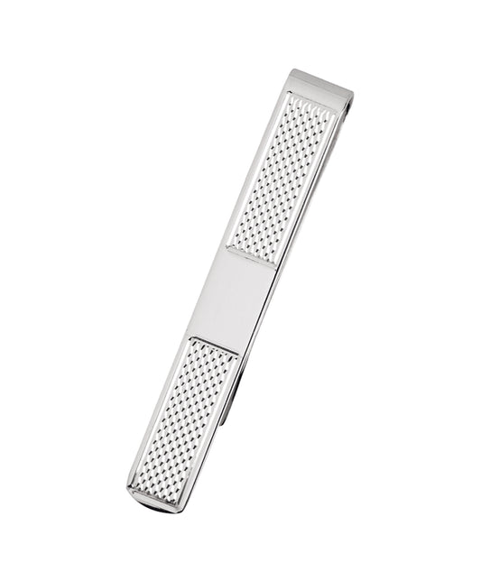 Sterling Silver Dotted Pattern Gents Tie Bar