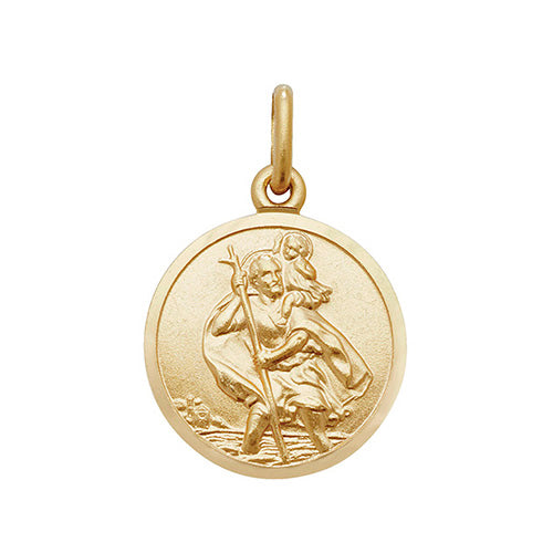 9ct St Christopher Medal 16mm Pendant