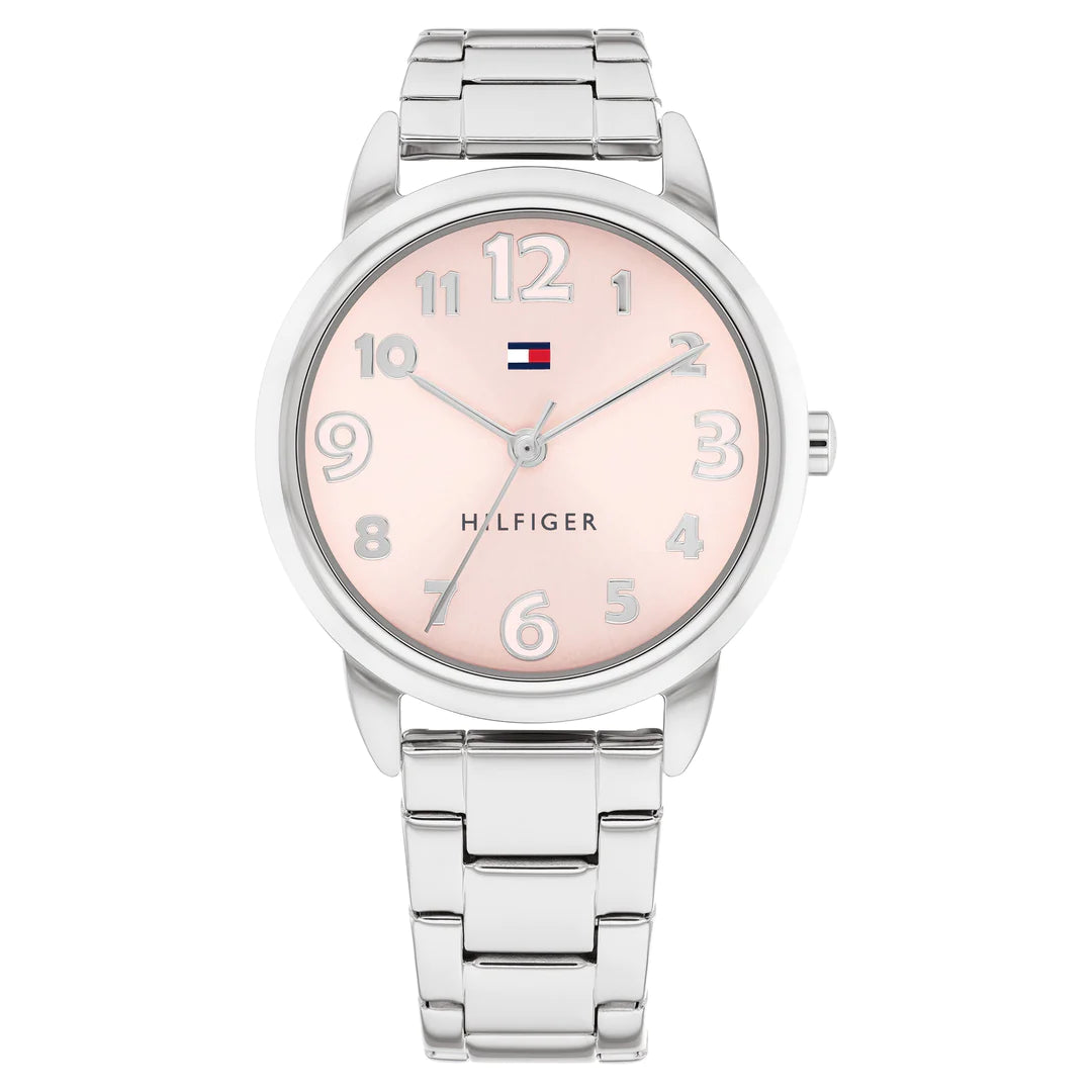 Kids Tommy Hilfiger Stainless Steel Pink Dial Watch