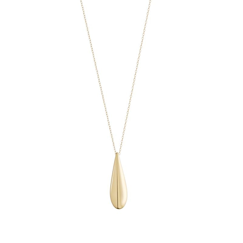 Sterling Silver Gold Plated Long Tear Drop Pendant