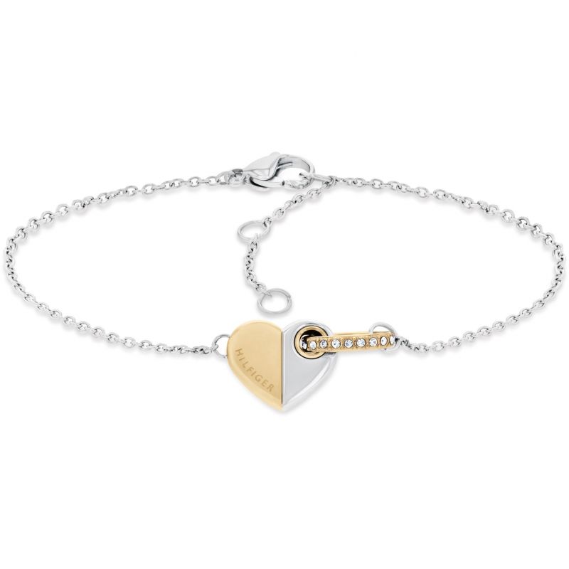 Tommy Hilfiger Black Leather Bracelet with Stainless Steel Clasp