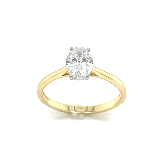 9ct Oval Solitaire Diamond Ring 1.50ct