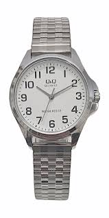 Ladies Stainless Steel Q & Q Watch With White Dial