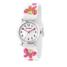 Kikou Kids Watch With Pink Butterflies