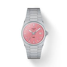 Ladies Stainless Steel Tissot PRX With Pink Dial