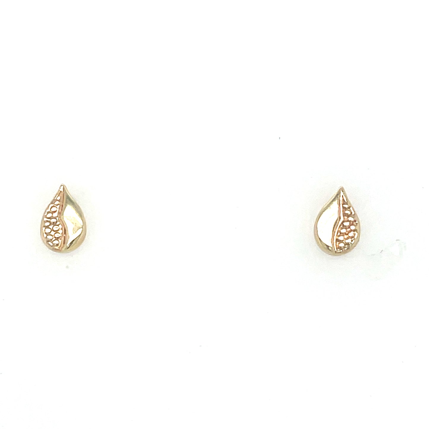 9ct Yellow Gold Leaf Stud Earring