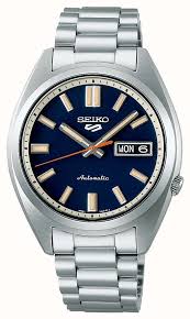 Gents Stainless Steel Seiko 5 Sports SNXS Blue Dial Automatic Watch