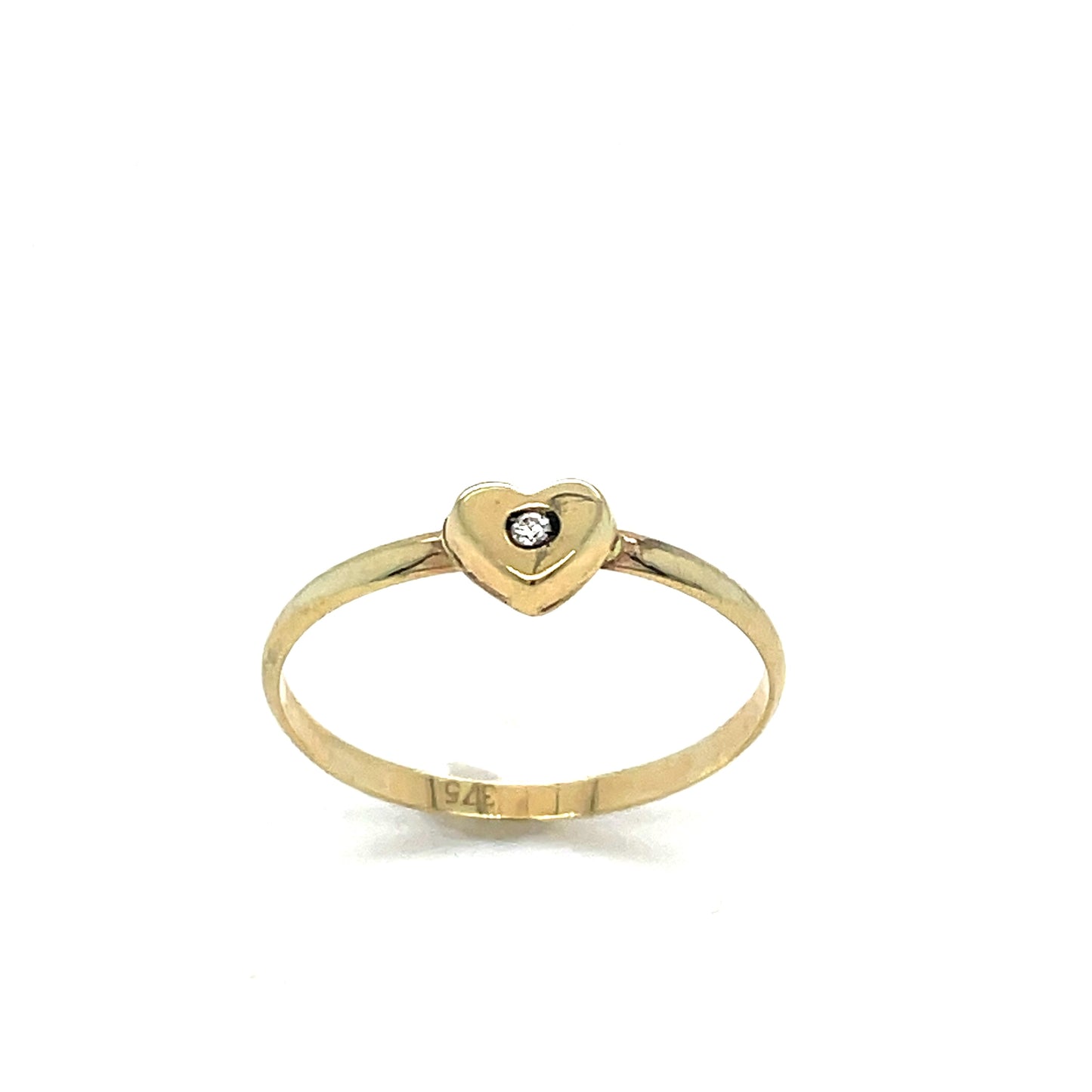 9ct Heart Cubic Zirconia Ring