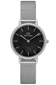 Ladies Daniel Wellington 28mm Petite Lumine In Black