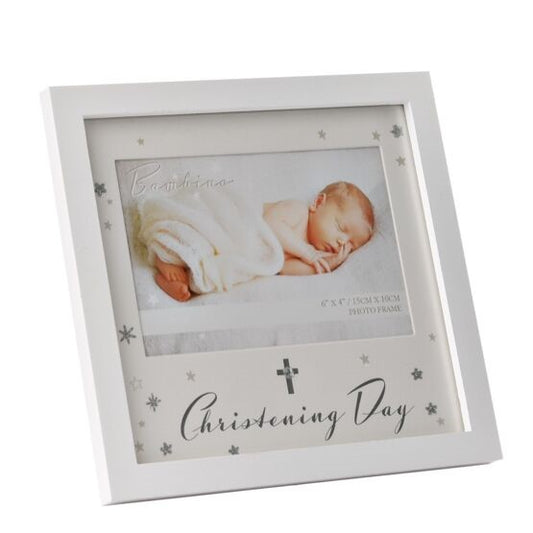 Christening Photo Frame with Star Detail