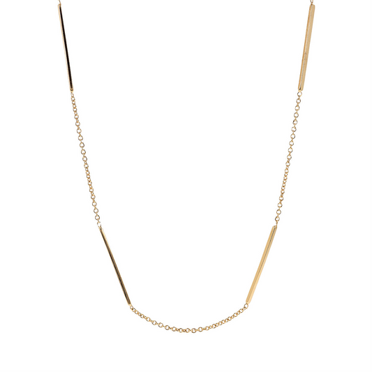 Bronzallure Gold Plated Bar Detail Necklet