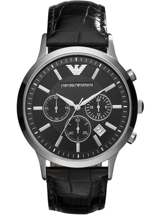 Armani Gents Renato Black Dial