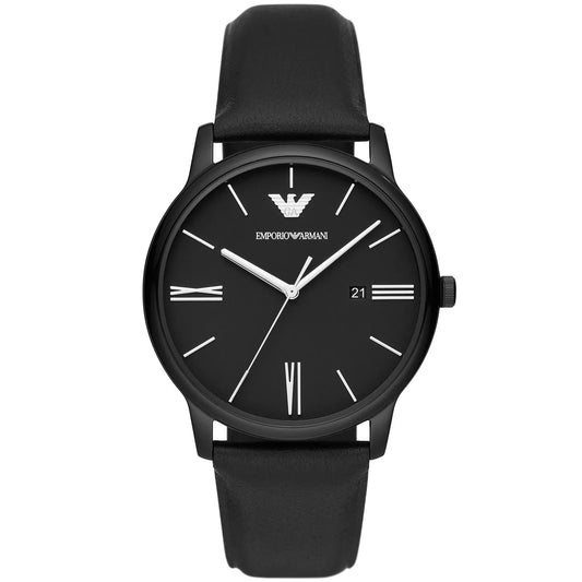 Armani Minimalist Black Dial