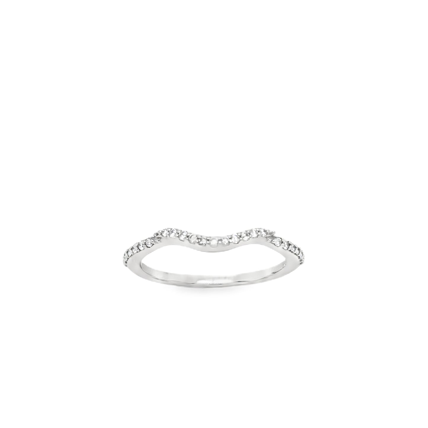 Platinum Shaped Eternity Cultured Diamond Ring .15ct