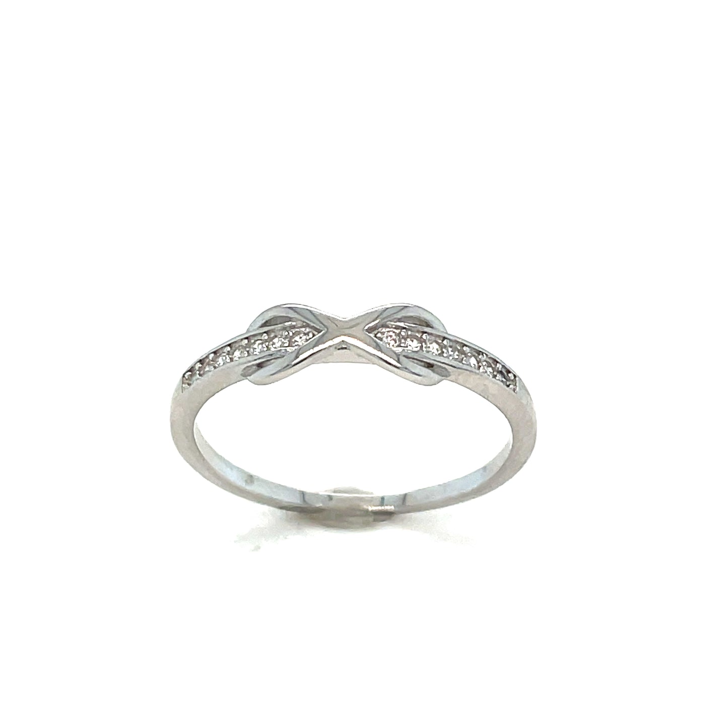 Sterling Silver CZ Infinity Ring