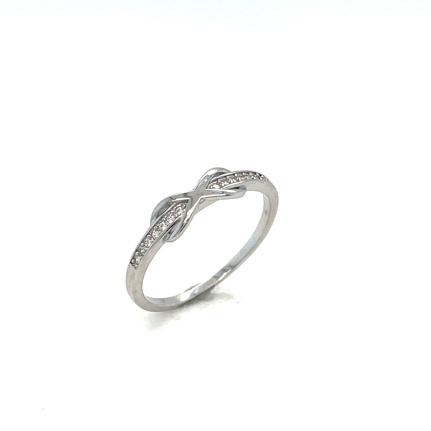 Sterling Silver CZ Infinity Ring