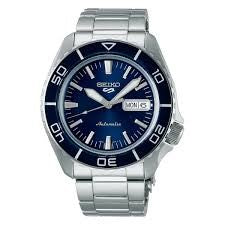 Genst Stainless Steel Seiko 5 Sports Blue Automatic Watch