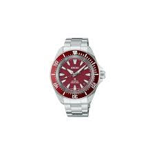 Seiko Prospex 4R Red Samurai Diver Stainless Steel Bracelet Automatic Watch