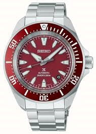 Seiko Prospex 4R Red Samurai Diver Stainless Steel Bracelet Automatic Watch