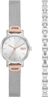 Ladies Two Tone DKNY Soho Rose Detail Watch
