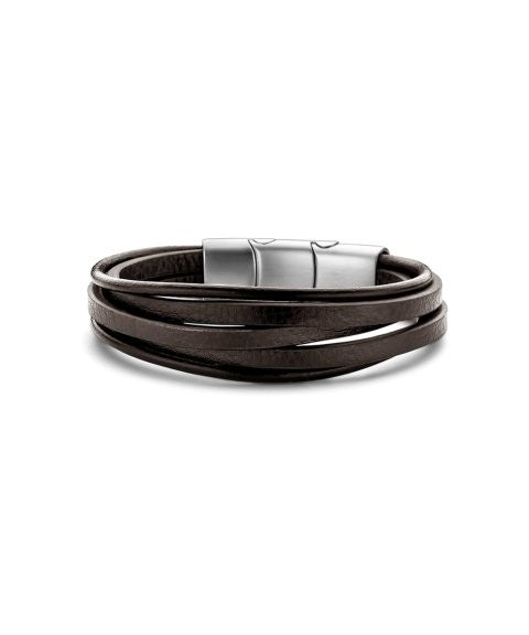 Frank 1967 5 Layer Brown Leather Armband