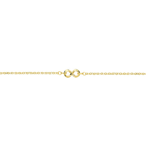 9ct Yellow Gold Infinity Link Bracelet