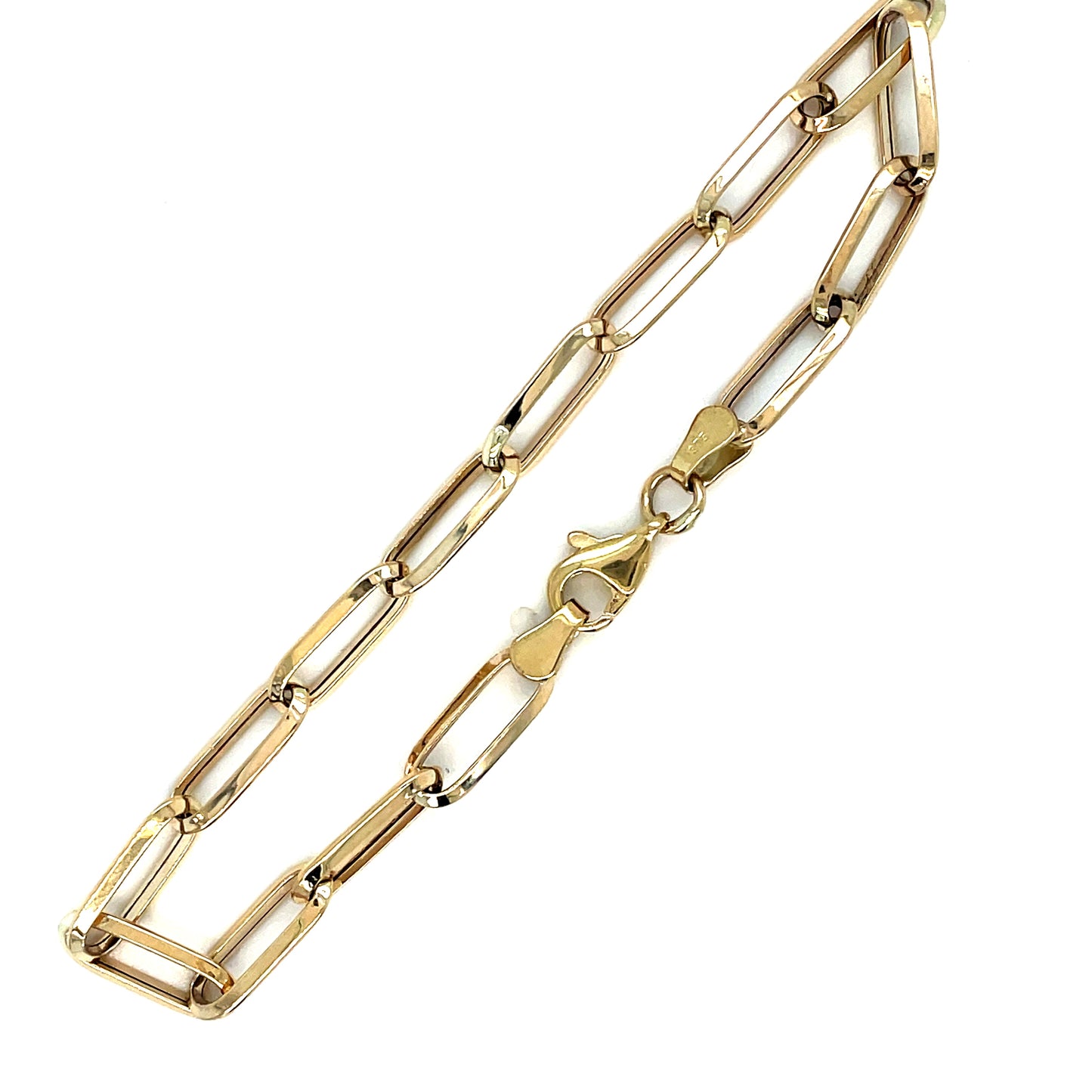 9ct Polished Open Rectangular Link Bracelet