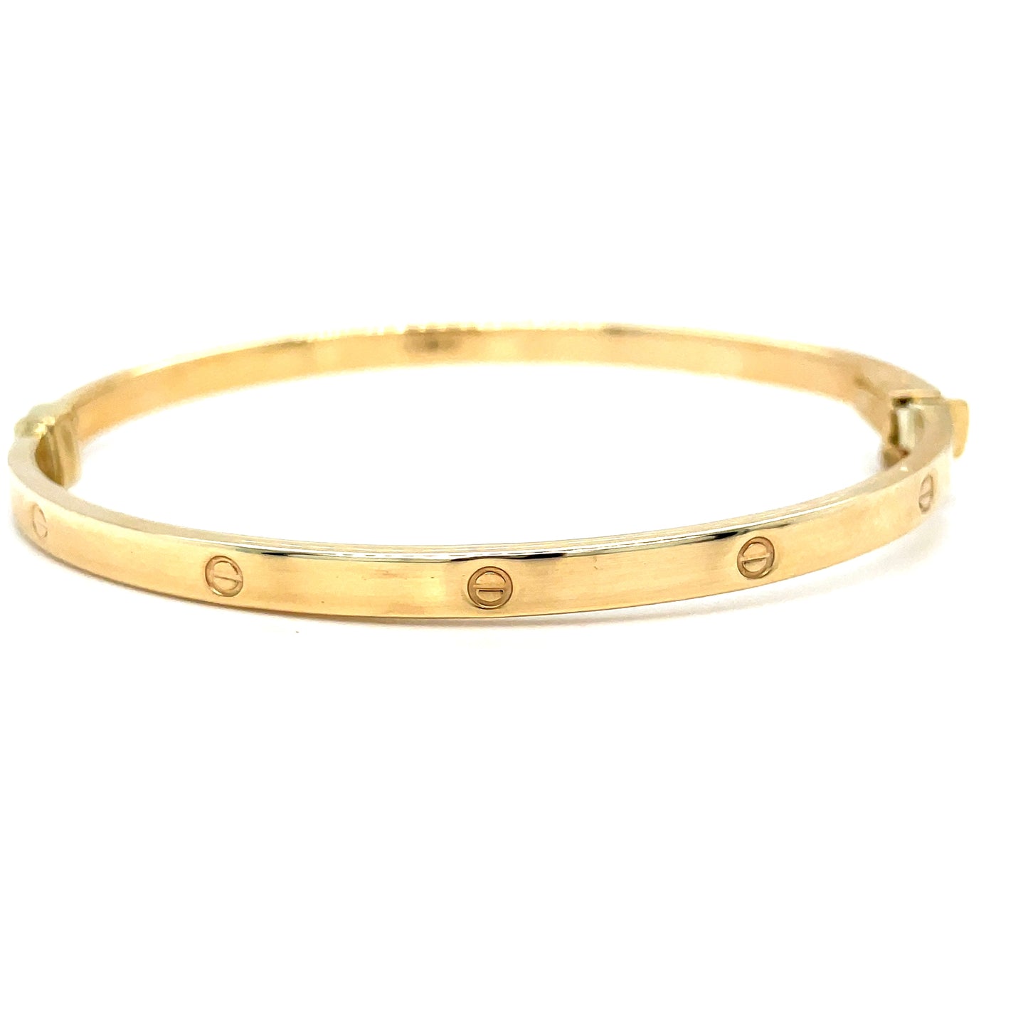 9ct Bangle With Screw Detail