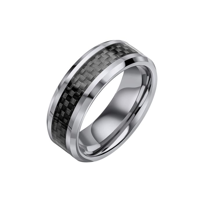 Fred Bennet Tungsten Ring with Carbon Fibre Centre