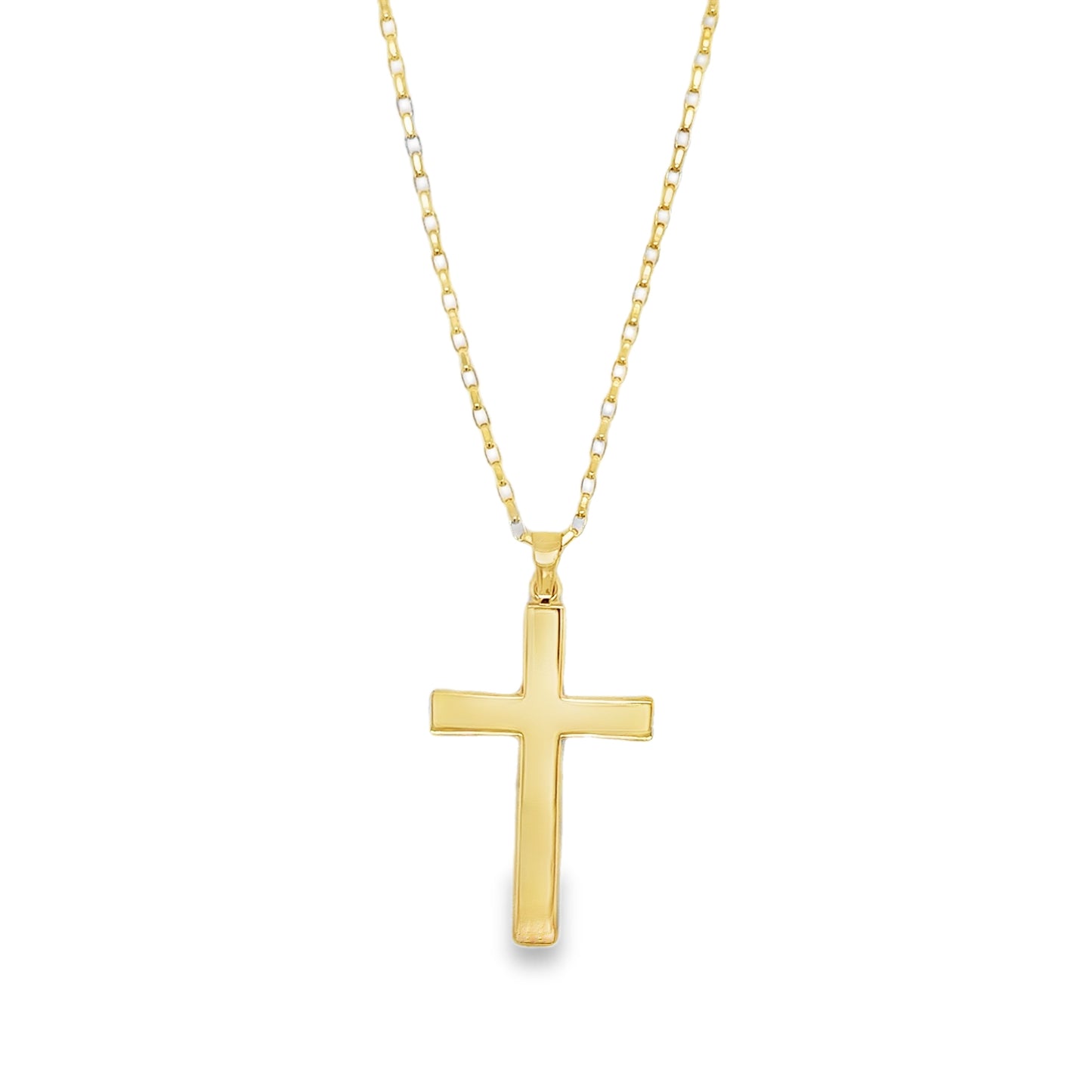 9ct Plain Polished Cross 27x17mm 0.8g