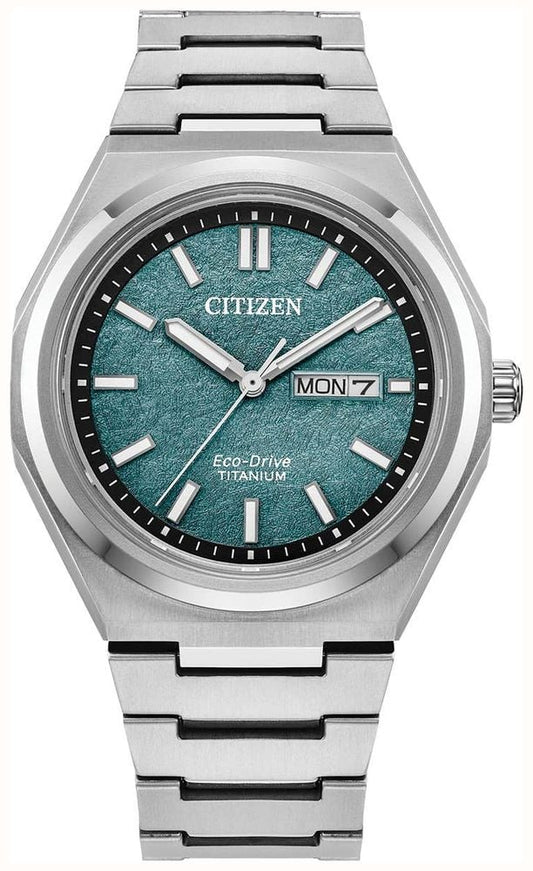 Gents Citizen Forza Super Titanium Textured Green Dial