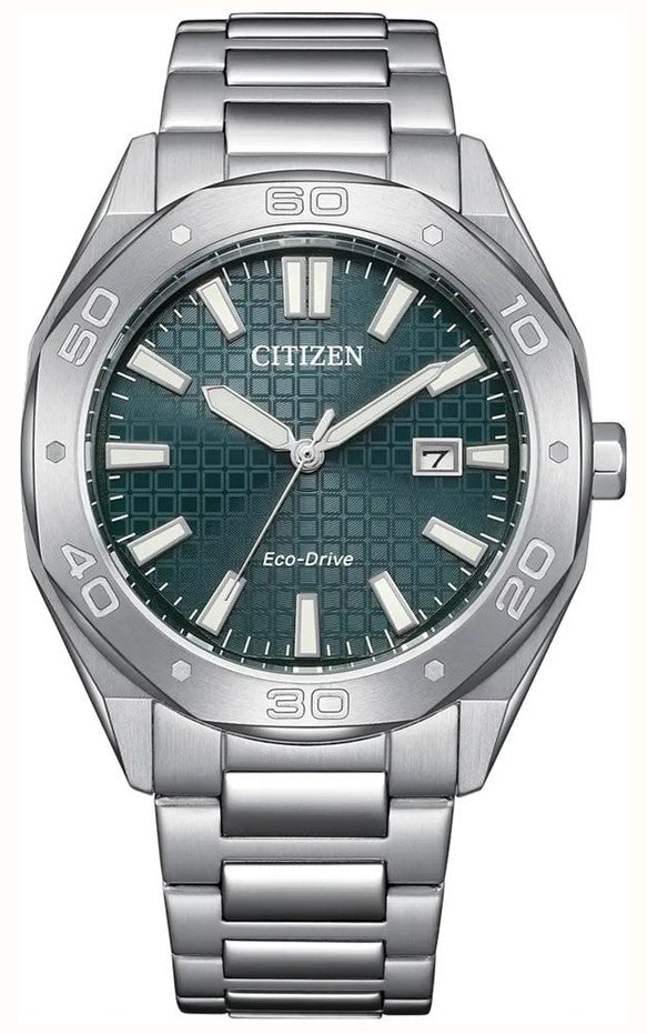 Gents Citizen Weekender Eco-Drive Sport Green Textured Dial