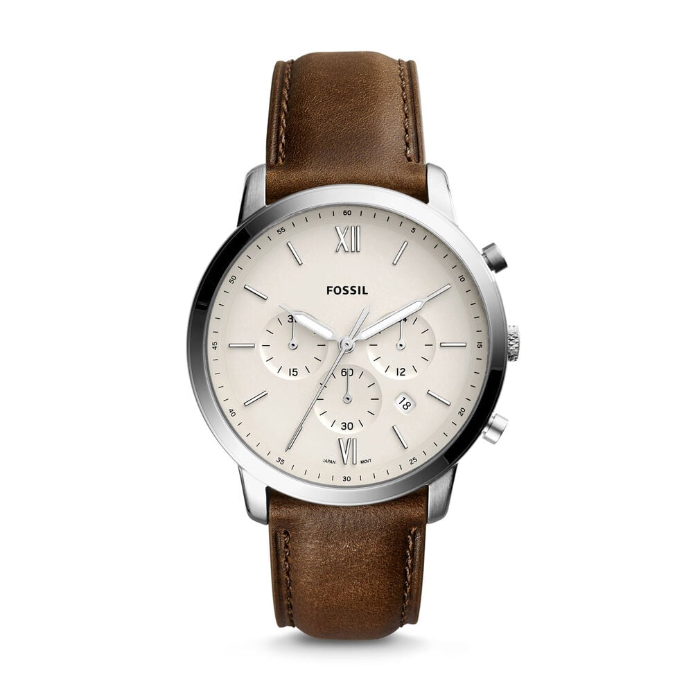 Gents Fossil Neutra Chronograph White Dial