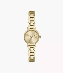 Ladies Rolled Gold DKNY Soho Watch With Gold Dial and Batons