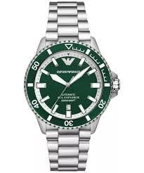 Gents Stainless Steel Armani Sea Explorer With Green Dial