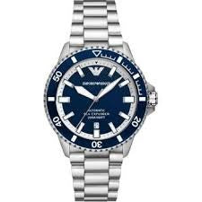 Gents Stainless Steel Armani Sea Explorer With Blue Dial