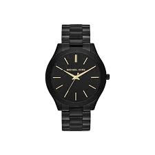 Gents Stainless Steel Michael Kors Slim Runway Black Watch