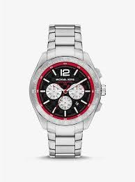 Gents Stainless Steel Michael Kors Accelerator 2.0 Chronograph Red Dial Watch