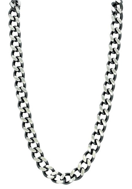 Steelwear Stainless Steel Black Flat Curb Necklet