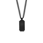Gents Steelwear Black Stainless Steel Dog Tag Pendant