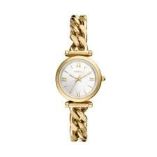 Ladies Rolled Gold Fossil Carlie Curb Bracelet Watch