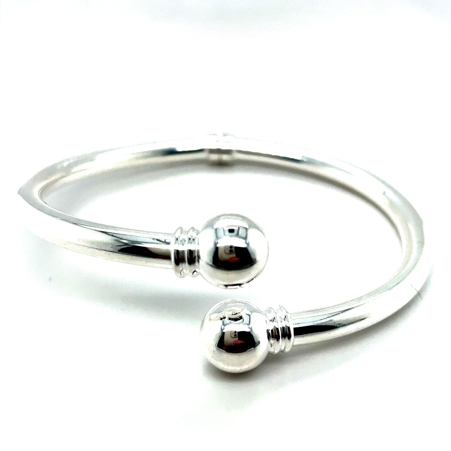 Sterling Silver Polished Wrap Torc Bangle