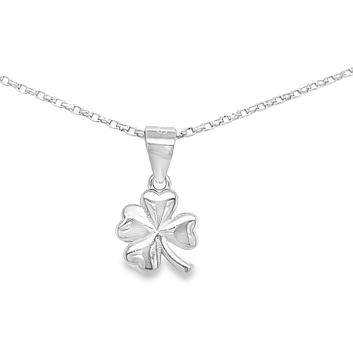 Sterling Silver Shamrock Pendant and Earring Set