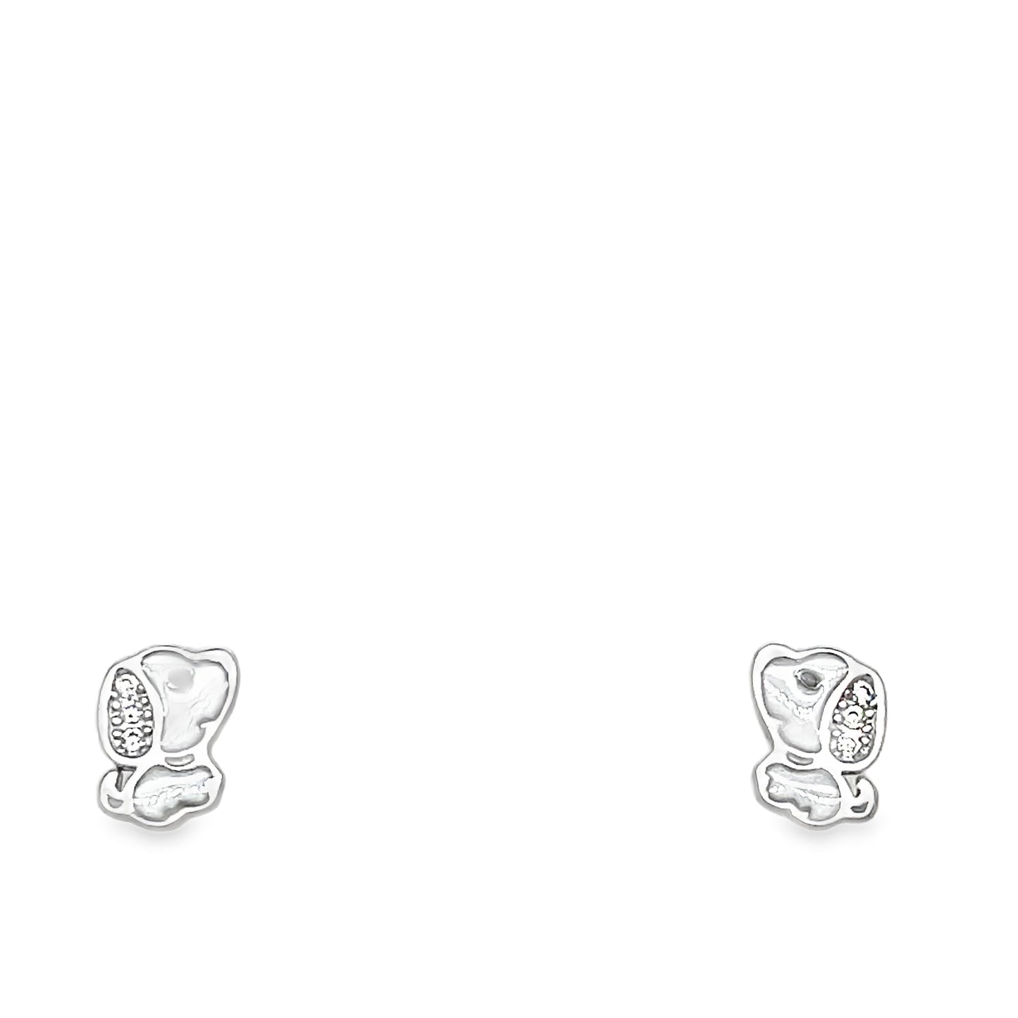 Sterling Silver CZ and Enamel Kids Pendant and Earring Set