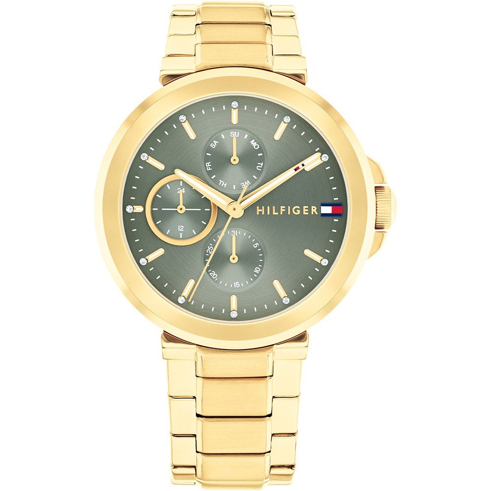 Ladies Tommy Hilfiger Lori Chrono Green Dial Watch