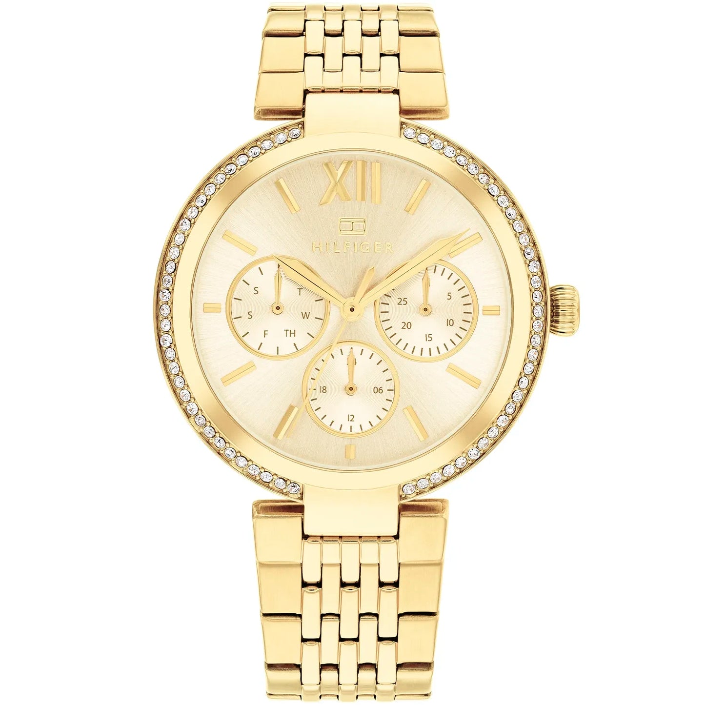 Ladies Tommy Hilfiger Sophia Chronograph Gold Dial Watch