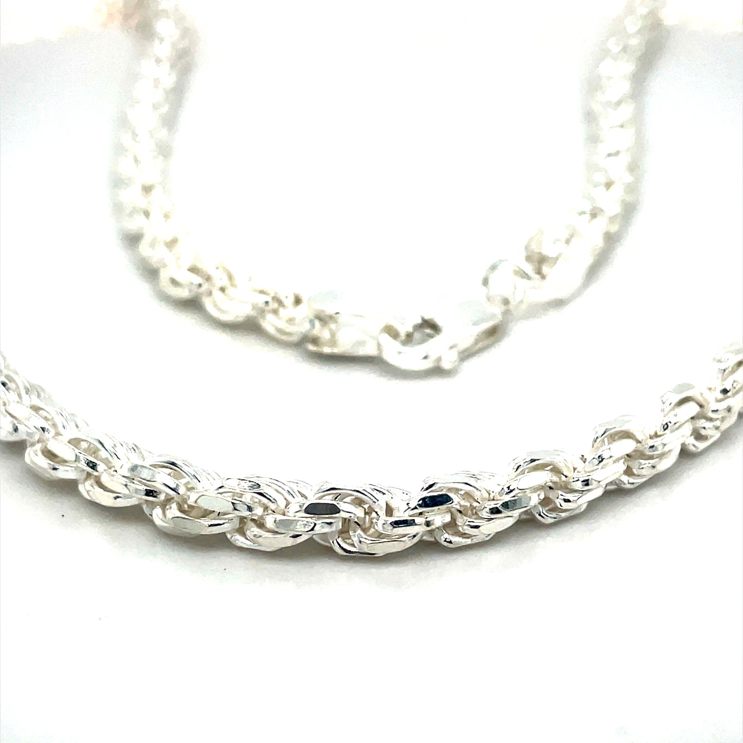 Sterling Silver 20" Rope Twist Necklet