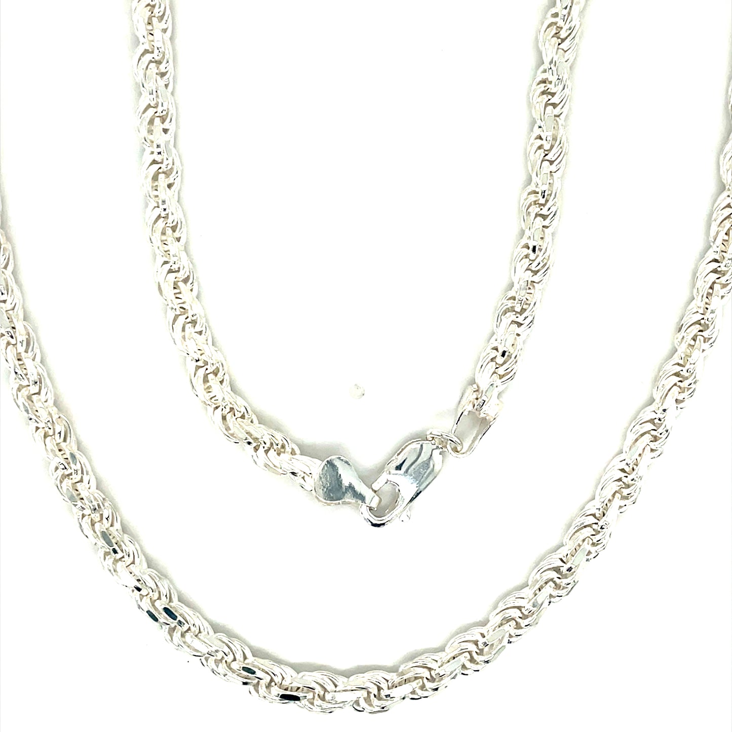 Sterling Silver 20" Rope Twist Necklet